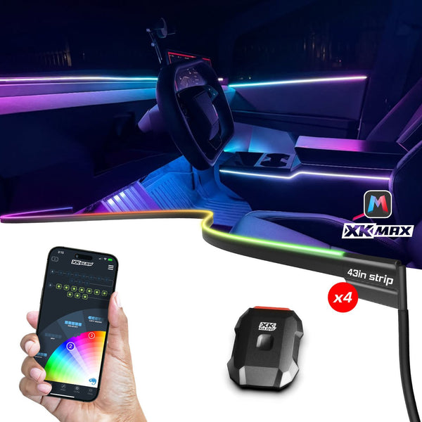 XKGlow XKmax  43" Fiber Optic Interior Ambient Light Strip App Contr - MX-FO-ADV