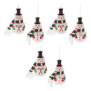Melrose Frosted Glass Snowman Ornament (Set of 6)