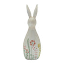 Melrose Modern Bunny Rabbit Figurine with Etched Floral Design (Set of 2) Multic