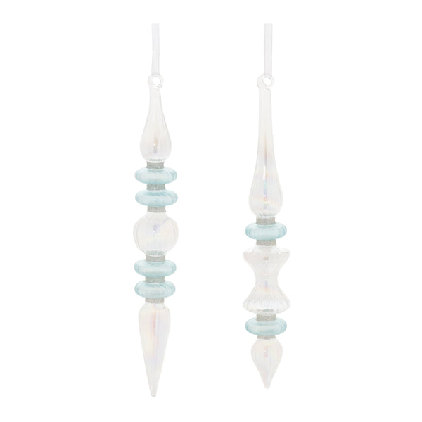 Melrose Iridescent Finial Drop Ornament (Set of 24)