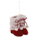Melrose Festive Snow Shoe Ornament (Set of 4)