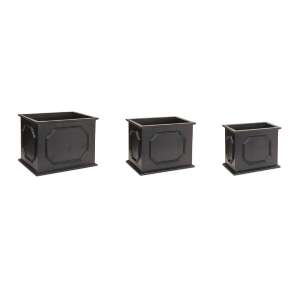 Melrose Wooden Box Planter Set of 3 Planter