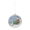 Melrose Glass Santa Ski Patrol Disc Ornament (Set of 6)