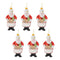 Melrose Glass Baking Santa Ornament (Set of 6)