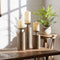 Melrose Hammered Bronze Metal Candle Holder (Set of 3)