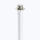 On‑Stage MS7201QTRW White Quarter‑Turn Round‑Base Mic Stand 34″–60″