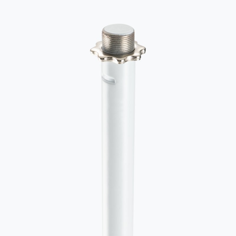 On‑Stage MS7201QTRW White Quarter‑Turn Round‑Base Mic Stand 34″–60″