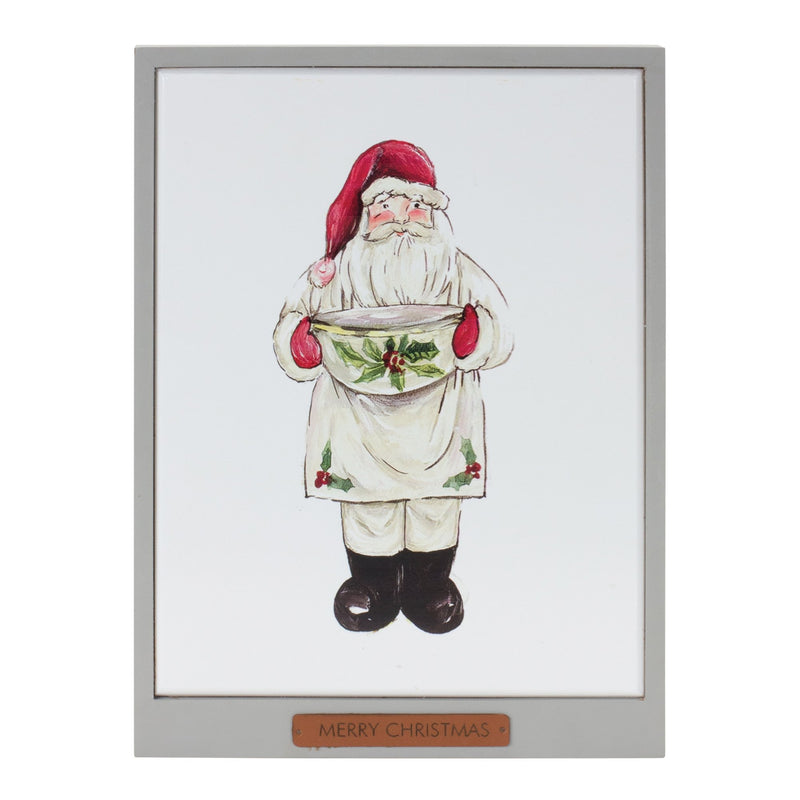 Melrose Framed Santa and Snowman Wall Art (Set of 2)