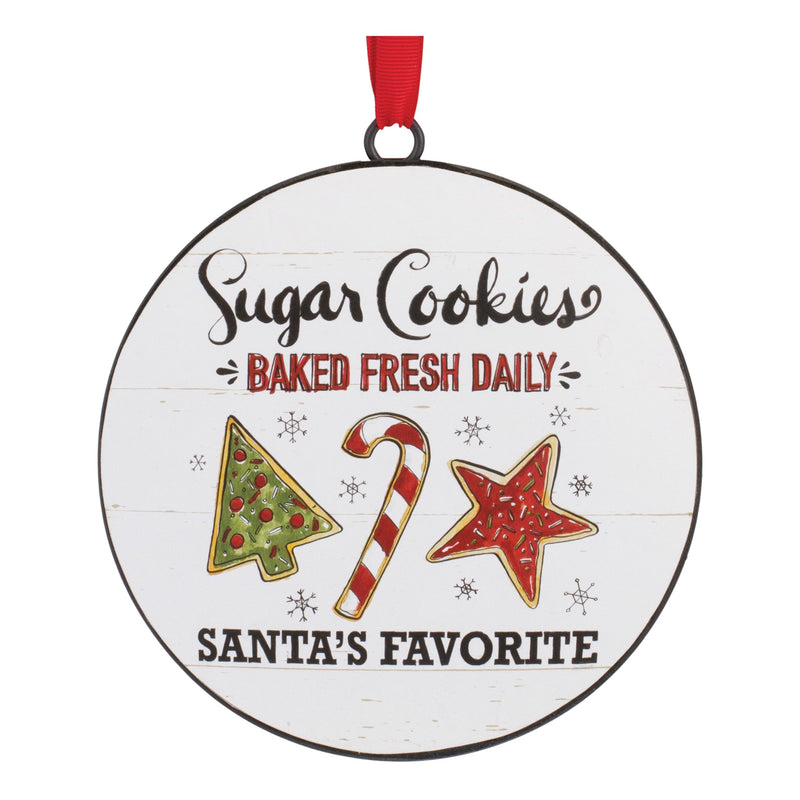 Metal Cookies and Cocoa Disc Ornament (Set of 12)