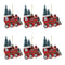 Melrose Glittered Glass Train Ornament (Set of 6)