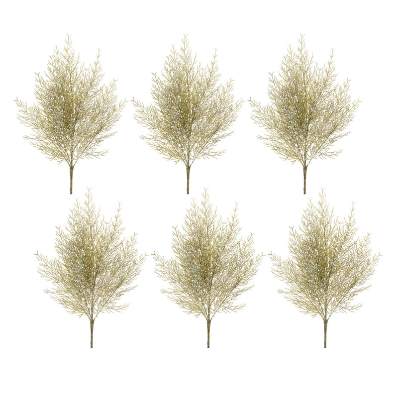 Melrose Glittered Cedar Spray (Set of 6)
