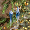 Blue Beaded Ombre Glass Drop Ornament (Set of 12)