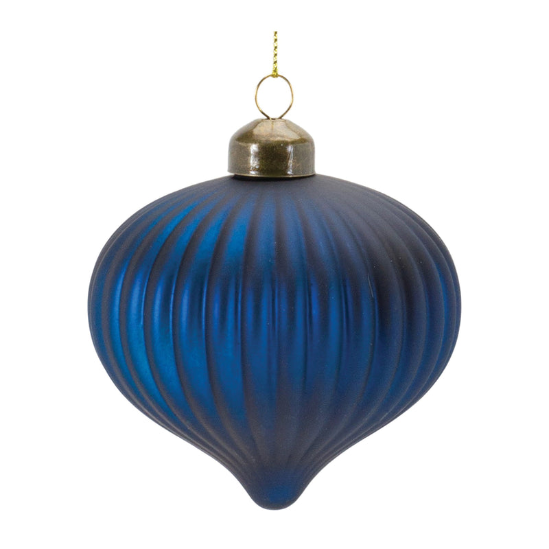 Melrose Ribbed Glass Ornament (Set of 12)
