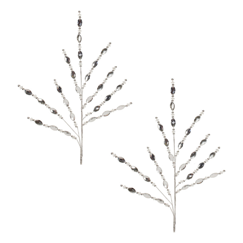 Melrose Silver Jewel Spray (Set of 2)
