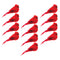 Melrose Feathered Cardinal Bird Shelf Sitter (Set of 12)