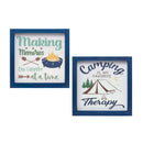 Melrose Wood Framed Camping Sentiment Sign Wall Decor, Rustic