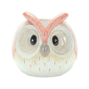 Melrose Whimsical Pastel Terra Cotta Owl Figurine (Set of 3) Multicolor