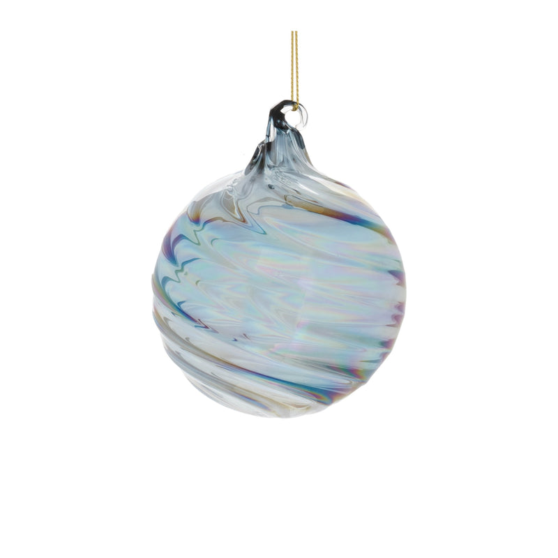 Melrose Iridescent Swirl Glass Ornament (Set of 12)