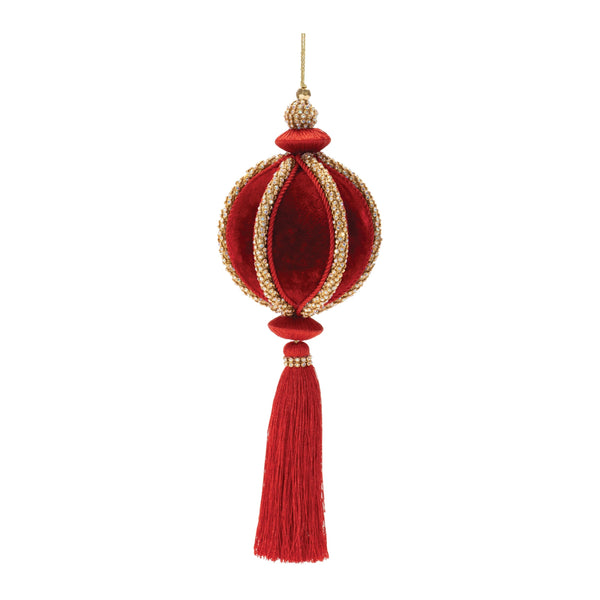 Melrose Tasseled Ball Ornaments – Set of 4