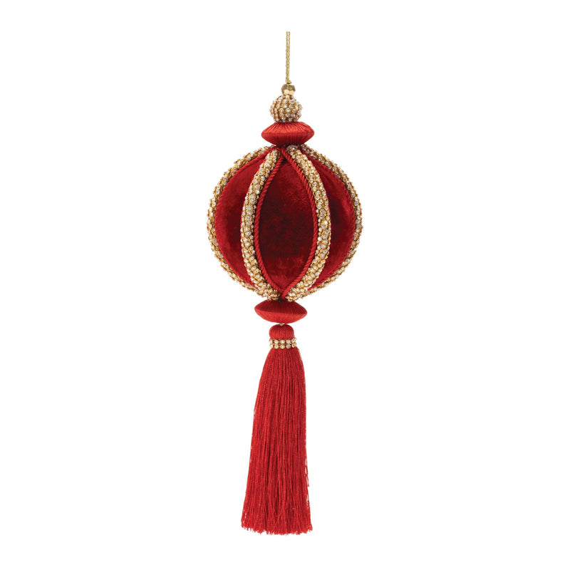 Melrose Tasseled Ball Ornaments – Set of 4