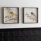 Melrose Wood Framed Watercolor Bird Plaque Wall Decor, Rustic, Wood