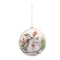 Whimsical Snowman Disc Ornament with Snowy Cardinal Scene (Set of 6)