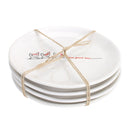 Melrose Stoneware Three French Hens Holiday Plate (Set of 4)