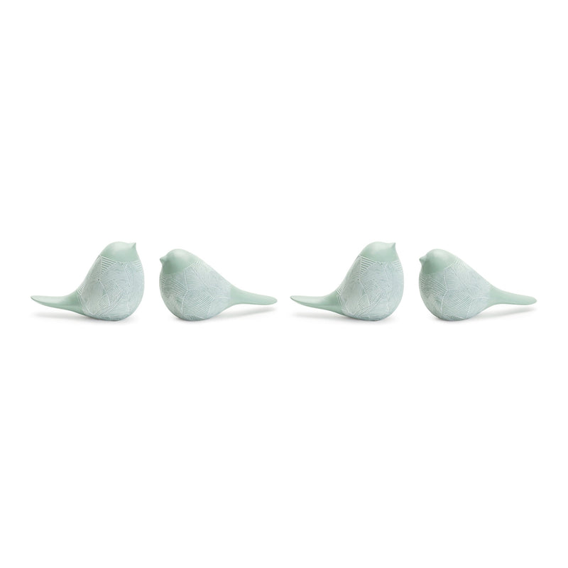 Melrose Modern Etched Bird Figurine (set of 4)