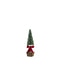 Melrose PVC Bottle Brush Design Pine Tree Decor with Bow (Set of 3)