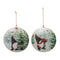 Melrose Metal Gnome Cardinal Forest Disc Ornament (Set of 6)