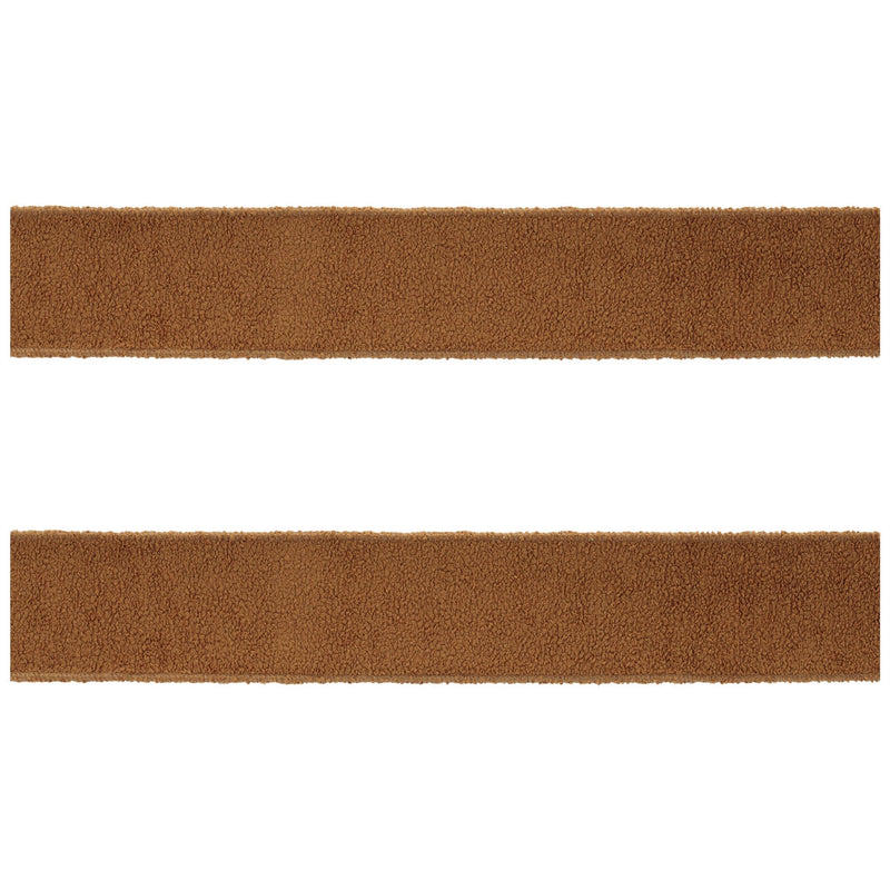 Melrose Fuzzy Brown Wired Ribbon (Set of 2)