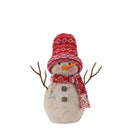 Melrose Snowman Decor with Hat and Scarf (Set of 2)