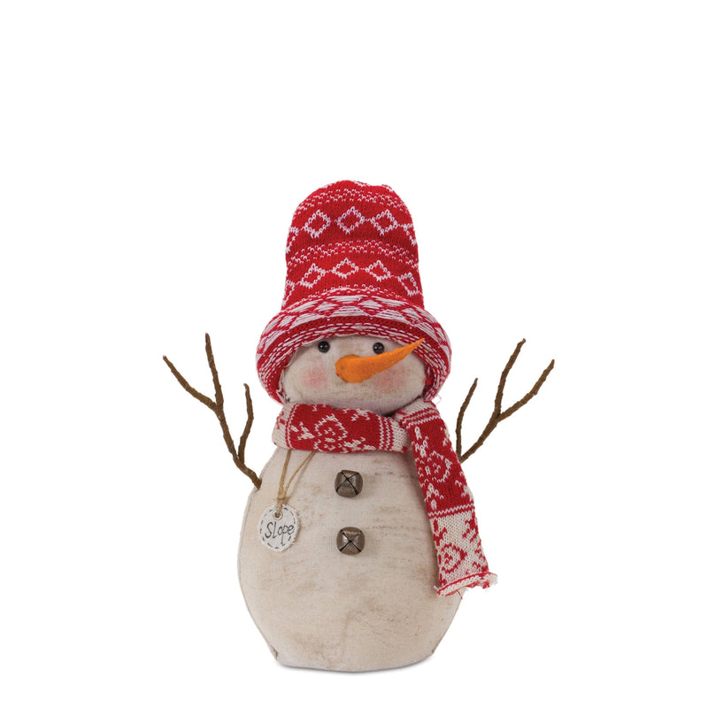 Melrose Snowman Decor with Hat and Scarf (Set of 2)