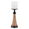 Melrose Tapered Wood and Metal Candle Holder (Set of 2)