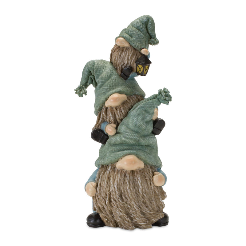 Melrose Stone Garden Gnome Stacking Figurine (Set of 2)
