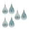 Melrose Seafoam Beaded Glass Teardrop Ornament (Set of 6)