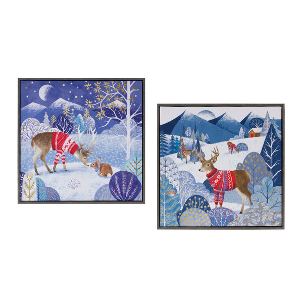 Melrose Framed Forest Friends Print (Set of 2)