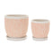 Melrose Stone Planter with Plate Set of 2 Planter