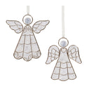 Metal Framed Angel Ornament (Set of 6)