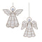 Metal Framed Angel Ornament (Set of 6)