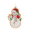 Melrose Glass Santa and Snowman Cookie Ornament (Set of 12)
