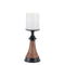 Melrose Tapered Wood and Metal Candle Holder (Set of 2)