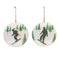 Melrose Metal Snowboard Forest Disc Ornament (Set of 6)
