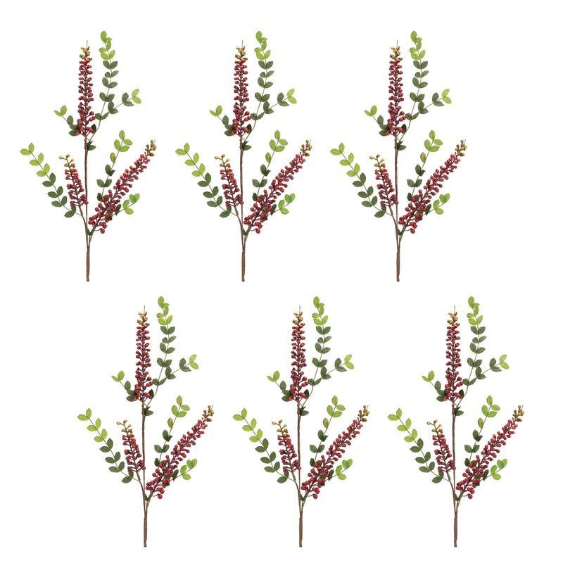 Melrose Burgandy Berry Foliage Spray (Set of 6)