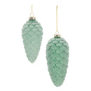 Melrose Frosted Glass Pinecone Ornament (Set of 6)