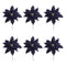 Melrose Glittered Poinsettia Flower Stem (Set of 6)