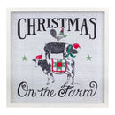 Melrose Framed Christmas on the Farm Print 15.75"SQ