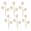 Melrose Wood Snowflake Spray (Set of 6)