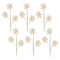 Melrose Wood Snowflake Spray (Set of 6)