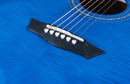 Washburn Festival Mini Jumbo Acoustic-Electric - Transparent Blue – EA15-ATB